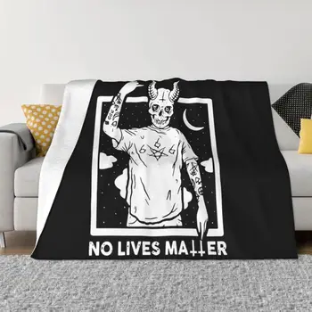 No Lives Matter koponya csontváz Gótikus sátán takaró vastag vastagabb szuper meleg kanapé takaró mosógépben mosható