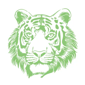 Noctilucent Tiger head PVC tapasz Foglalkozz vele Ruhák Hőátadás Nyomtatás Póló Vasalás a ruházati foltokon Női matricák