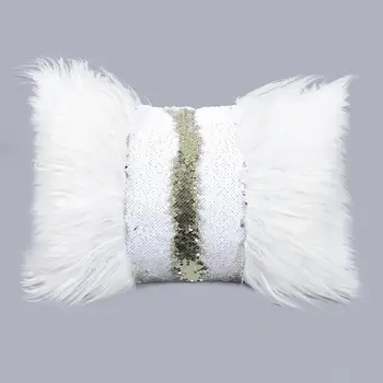 plüss párnahuzat Luxus flitteres hosszú plüss takaró párnahuzat elegáns dekoratív tok szoba kanapéágyhoz karácsonyi flitterhez