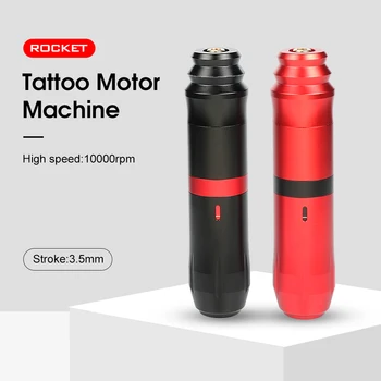Professional Rocket V6 forgó tetováló gép toll 10000RPM RCA Jack erőteljes erős, csendes motor állandó sminkes testművész számára