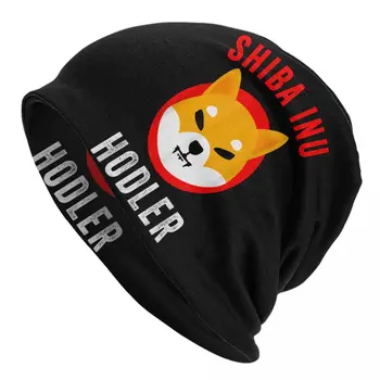 Shiba Inu Hodler érme kriptovaluta motorháztető sapkák Hip Hop kötő kalap Téli meleg vicces kutya Dogecoin koponyák sapkák sapkák