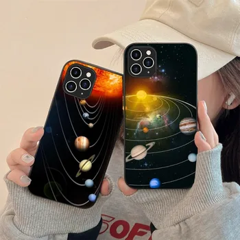 Sky Space Planet Moon Stars telefontok iPhone 15 11 13 14 Pro Max 7 8 Plus X Xr Xs Max Se2020 12mini tok