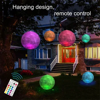 Solar Moon Ball Light vízálló uszodához Home Party Garden Holiday Dekoráció