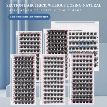 Szempillák hosszabbítása Természetes haj műszempillák bolyhos D göndör műszempilla kötegek Professzionális szempillák hosszabbító anyag