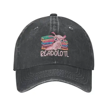 Személyre szabott pamut könyvmoly Readolotl Axolotl Baseball sapka Sport Férfi Női állítható állat Apa Kalap Ősz