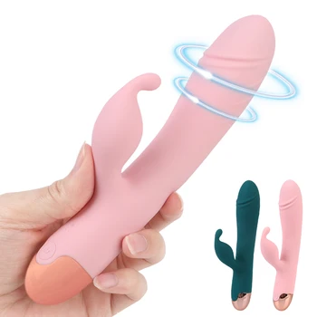  Szexuális játékok nőknek 10 frekvenciás G pont csikló stimuláció 360 ° -os forgatás csavar dildó vibrátor erotikus játék hüvelyi anális masszírozó
