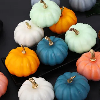 Többszínű tök arany narancssárga fehér mesterséges tök Halloween szimuláció Hálaadás Halloween Party dekoráció otthonra 2023