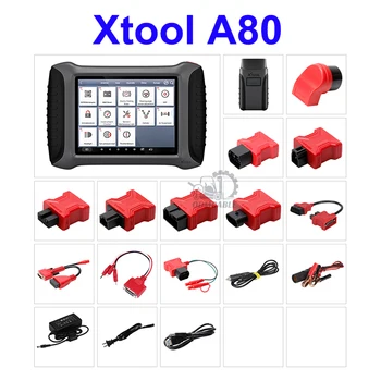 XTOOL A80 Minden rendszer diagnosztikai szkenner OBD2 autóipari szerszám ECU kódolás kétirányú vezérlők 39+ Reset funkciók Ingyenes frissítés