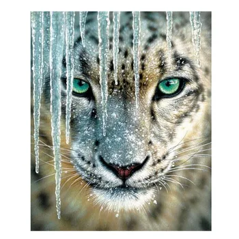 új 5d gyémánt festmény teljes négyzet alakú állat leopárd gyémánt művészet hímzés keresztöltés eladó lakberendezés
