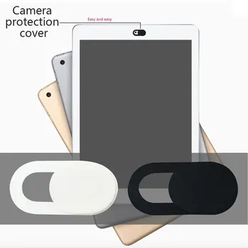 Új univerzális műanyag fekete adatvédelmi matricák Webkamera fedél redőny Mágneses csúszka Kamera fedél IPhone laptophoz Mobiltelefon len
