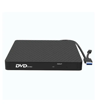 Új USB hordozható DVD-meghajtó USB3.0 + C típusú vékony külső DVD / CD / VCD optikai meghajtó író asztali laptopokhoz